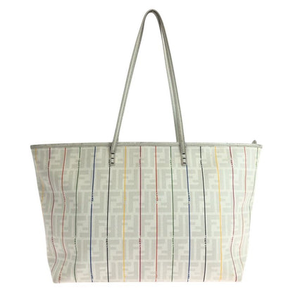 Fendi Zucca White Multicolor Leather 88h185 HQP Tote Bag Shoulder Bag Women