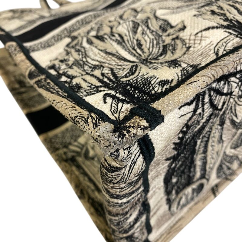 Christian DIOR Toile De Jouy Embroidery Book Tote Large Tote Bag Cabas  Brand