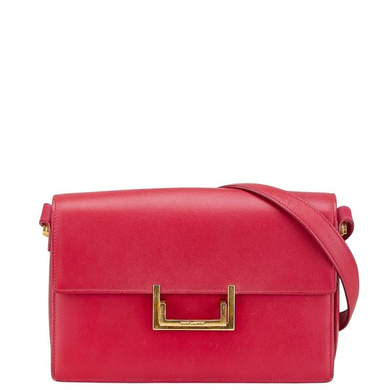 Saint Laurent Classic Lou Crossbody Shoulder Bag Pink Leather