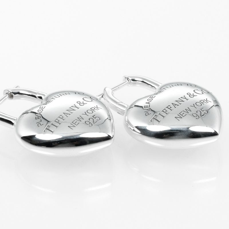 Tiffany & Co Return To Tiffany & Co Full Heart 925 Silver Ladies 21.82g Earrings