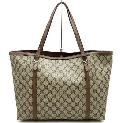 Gucci 308613 Tote Bag GG Supreme Leather Brown Ladies Men Fashion  Gift