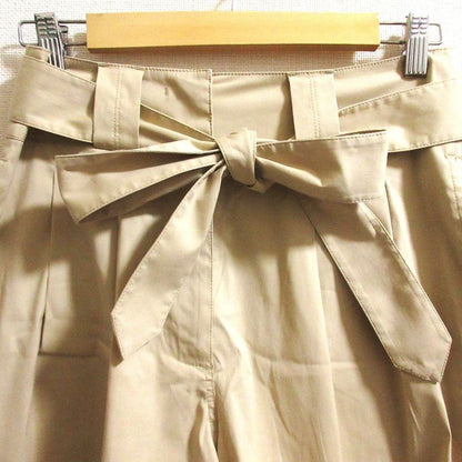 Prada Tuck Belted Wide Shorts Size 40 Beige Women's Used