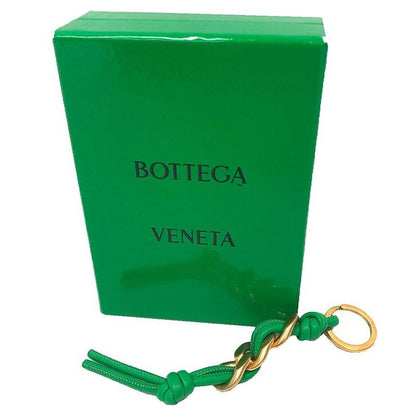 Bottega Veneta Knot Key Holder Ring Green Gold New