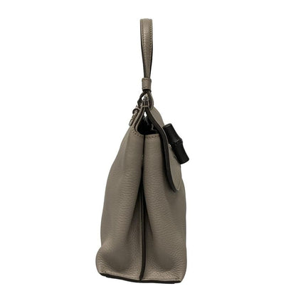 Gucci Handbag Bamboo Daily 370831 Grey Leather