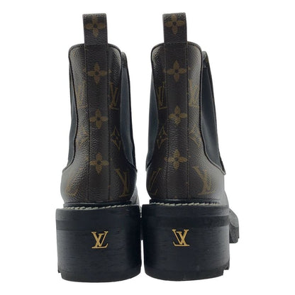 Louis Vuitton LV Monogram Bobol Line Ankle Boots - 37 1 2 - Brown - Women's