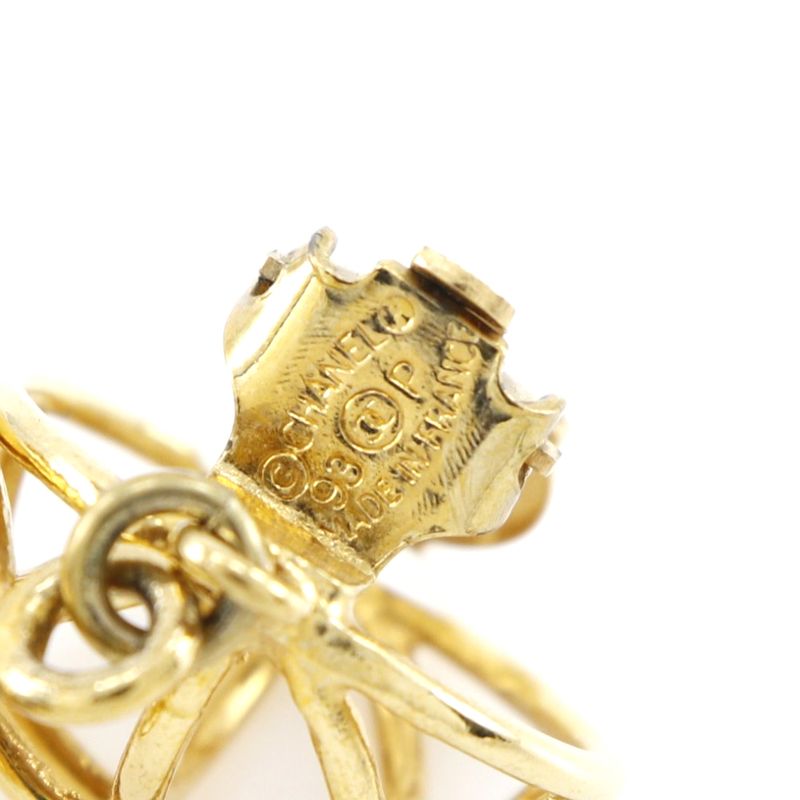 Chanel Birdcage Gold Plated 93P 31.9g Earring
