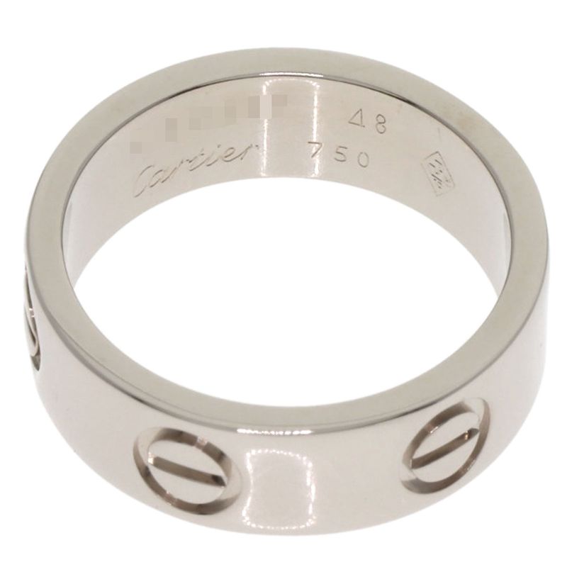 Cartier Love Ring #48 Ring - 18K White Gold Ladies