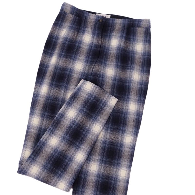 Celine Pants Long Pants Checked Wool Bottoms Men's Made In France 36 (S