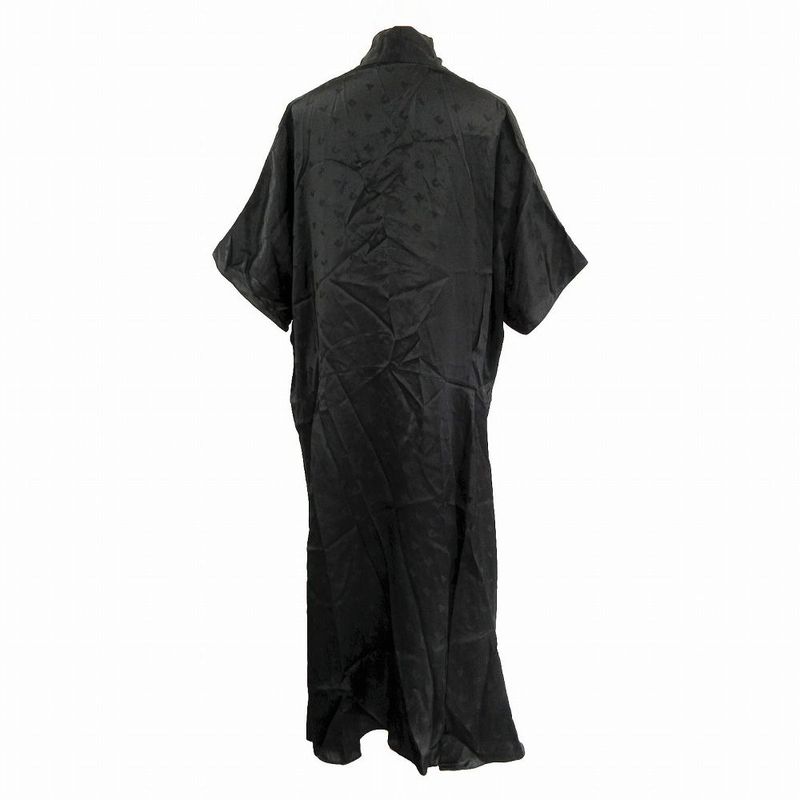 23ss Balenciaga Logo Allover Asymmetrical Shirt Dress Size M 725717 Tn005 Women