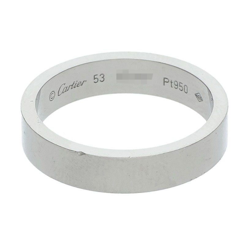 Cartier C De Cartier Wedding Platinum Ring Men's Size 13