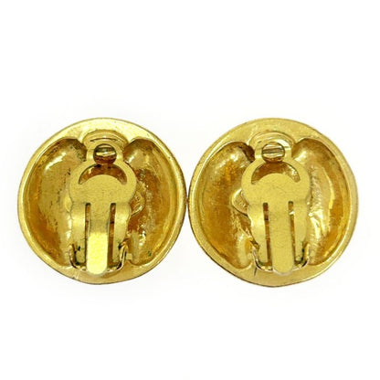 Chanel GP 93p Coco Mark Round Earrings Ladies Gold 369973 Earrings