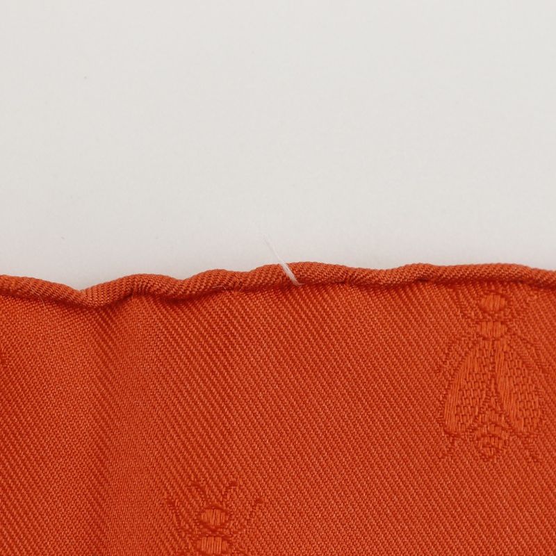 Hermes Carré 90 Napoleon Silk White/orange Women's Scarf