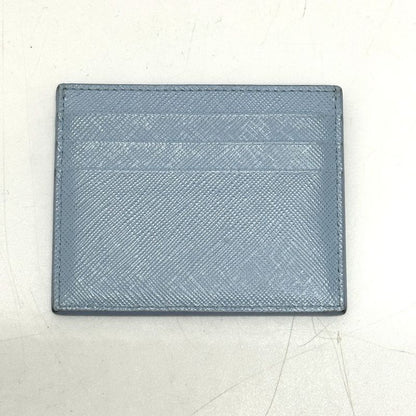 Prada Card Case With Embossed Logo 1mc025 Saffiano Leather Light Blue