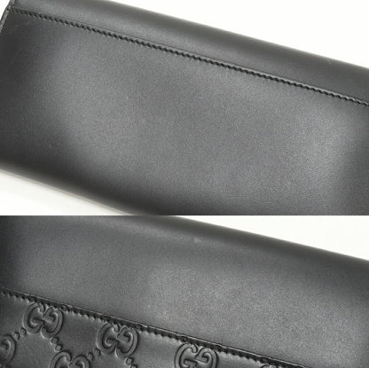 Gucci Long Zipper Wallet With Coin Purse Ggguccissima Calfskin Black 408837