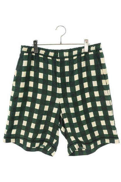 Prada Sph219 Check Print Silk Bermuda Shorts Half Pants Men's L