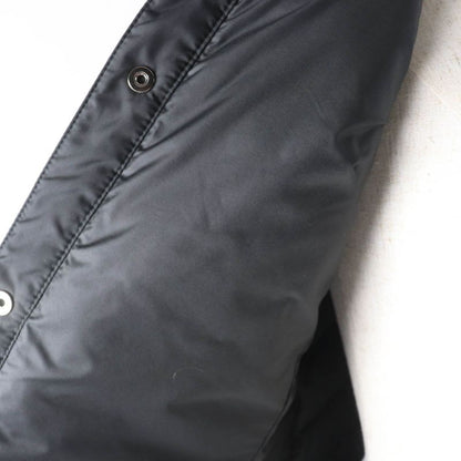 Hermes 23AW 3h0185da Quilted Overshirt Down Jacket With Crude Cell Patch Black