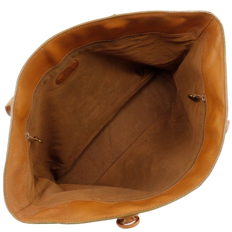 Chanel Logo Charm Leather Brown Women's Tote Bag