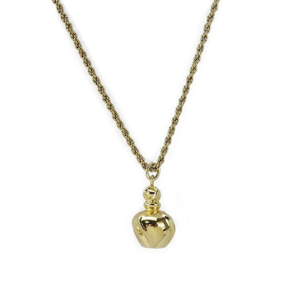 Christian Dior Necklace Metal Gold GP Perfume Bottle Motif Accessories