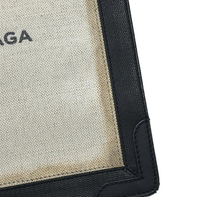 Balenciaga Shoulder Bag Navy Pochette 339937 Ivory And Black Leather