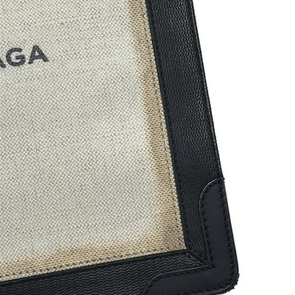 Balenciaga Shoulder Bag Navy Pochette 339937 Ivory And Black Leather