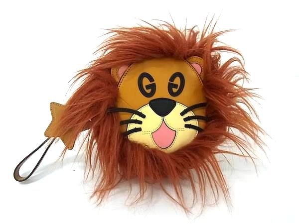 Pattern Gucci 704806 Interlocking G Leather And Fur Lion Clutch Bag Pouch