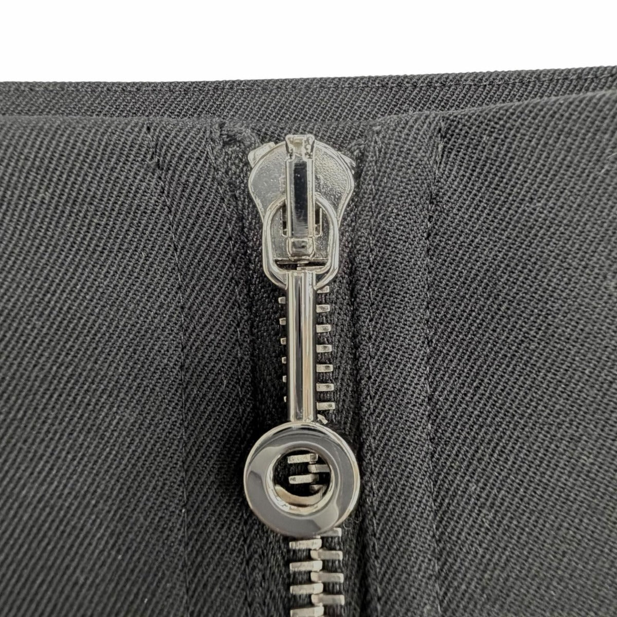 Hermes Wool Center Zip Tight Skirt Black 34 — view 7