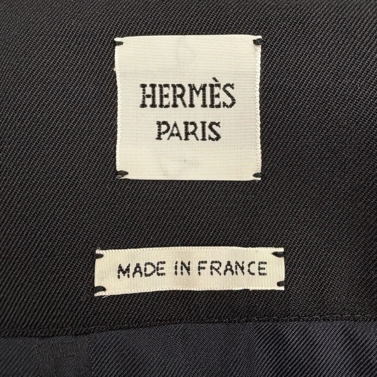 Hermes Wool Center Zip Tight Skirt Black 34 — view 9