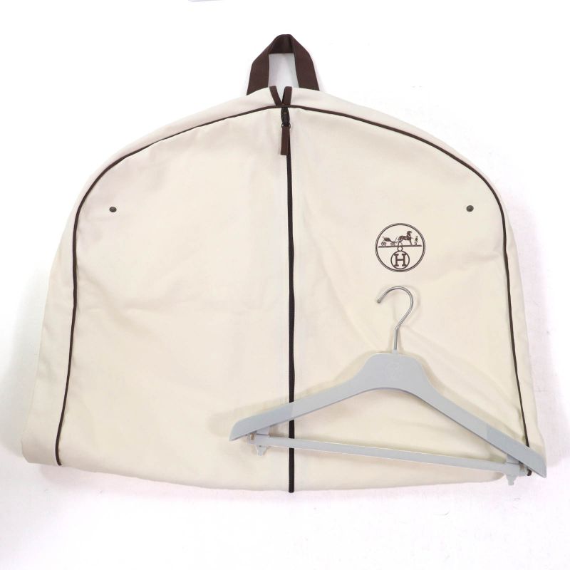 Hermes 23AW 3h0141da 100% Cashmere Leather Used Belt Design Long Gilet Vest Off