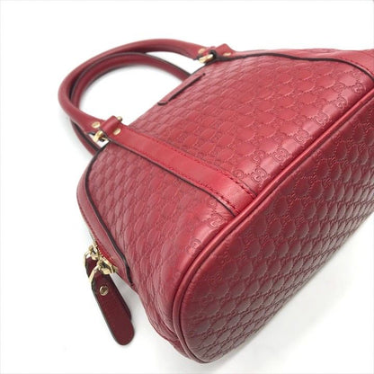 Gucci Micro Guccissima 2-Way Mini Compact Shoulder Bag Red Leather