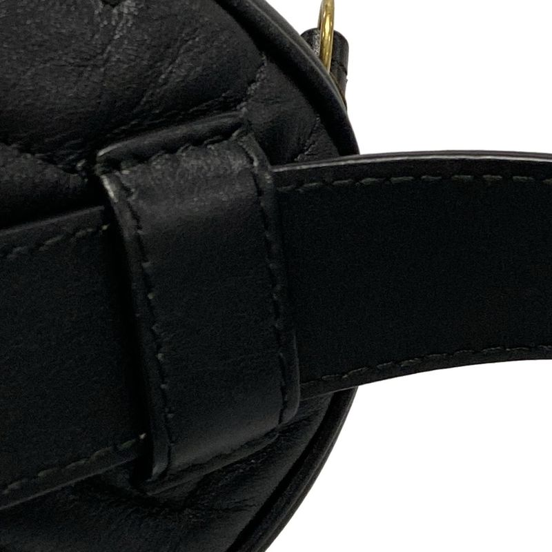 Gucci GG Marmont Waist Pouch Black Leather 476434