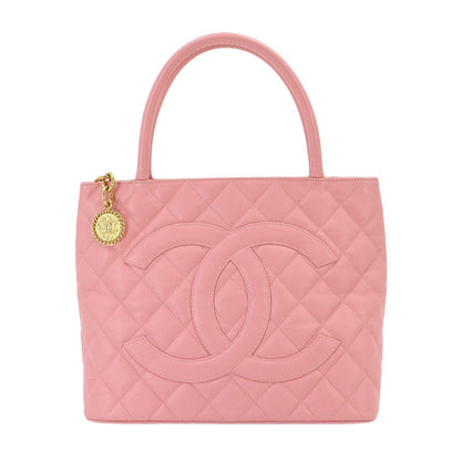 Chanel Reissue Tote Bag Caviar Leather Pink Gold Vintage Medallion