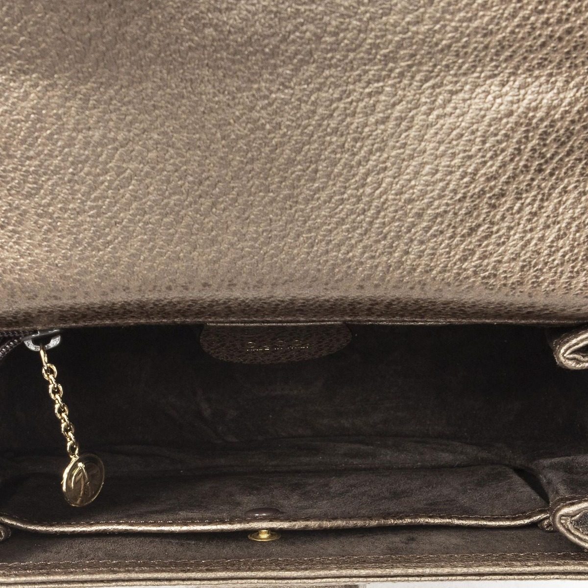 Gucci Small Bamboo Top Handle Flap Bag Blanc Grain Calfskin Leather — view 9