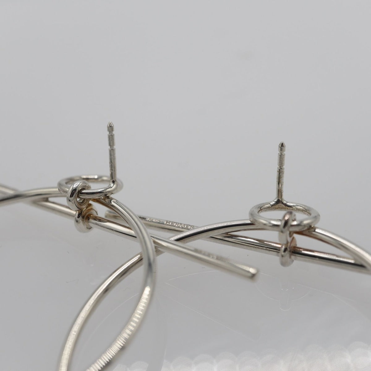 Hermes Earrings Loop MM 925 Sterling Silver Box Bag — view 4