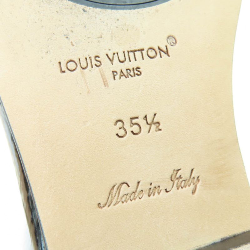 Louis Vuitton Soho Line Patent Leather Loafer Black 35.5 With Box And Storage