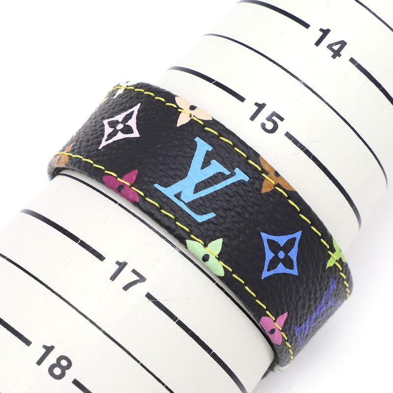 Louis Vuitton Bracelet Southcoat Monogram Multicolor GP Noir Black Gold