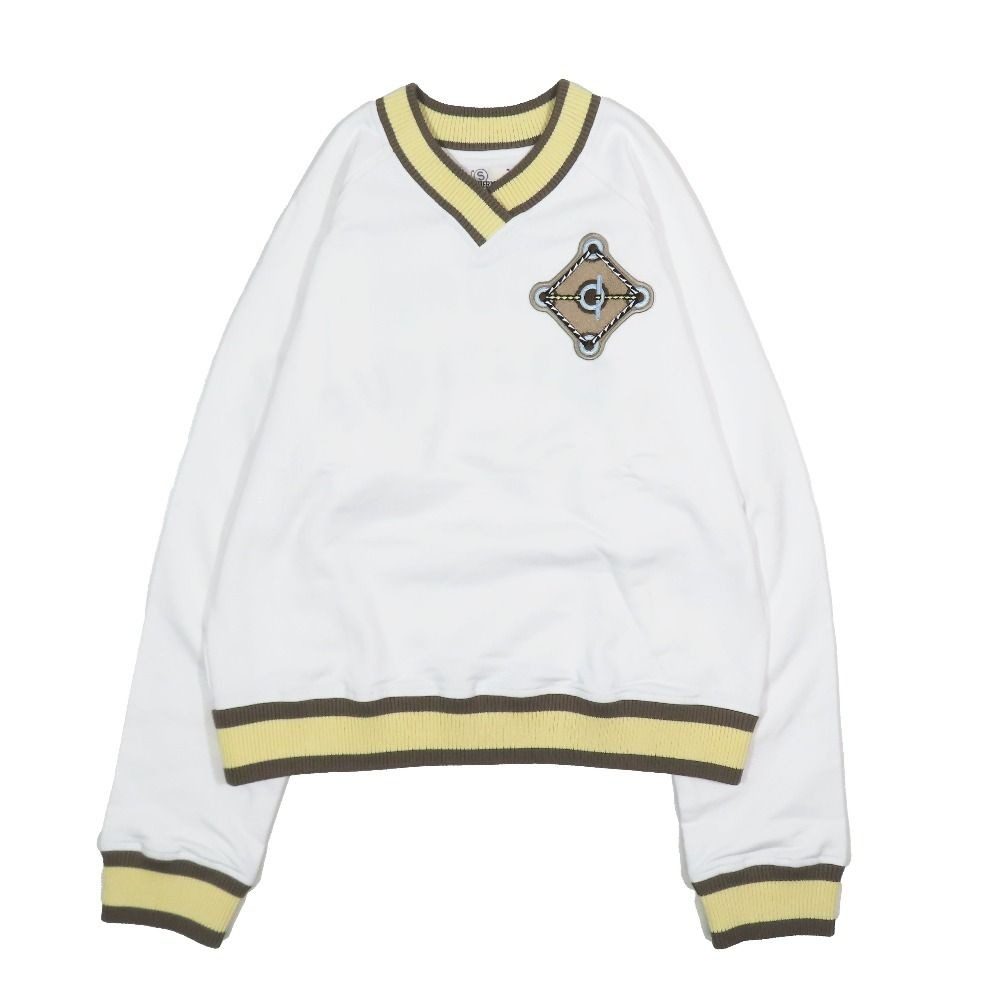 Hermes Figure Artistic Sweatshirt Trainers V-neck Patch Embroidery 40 White