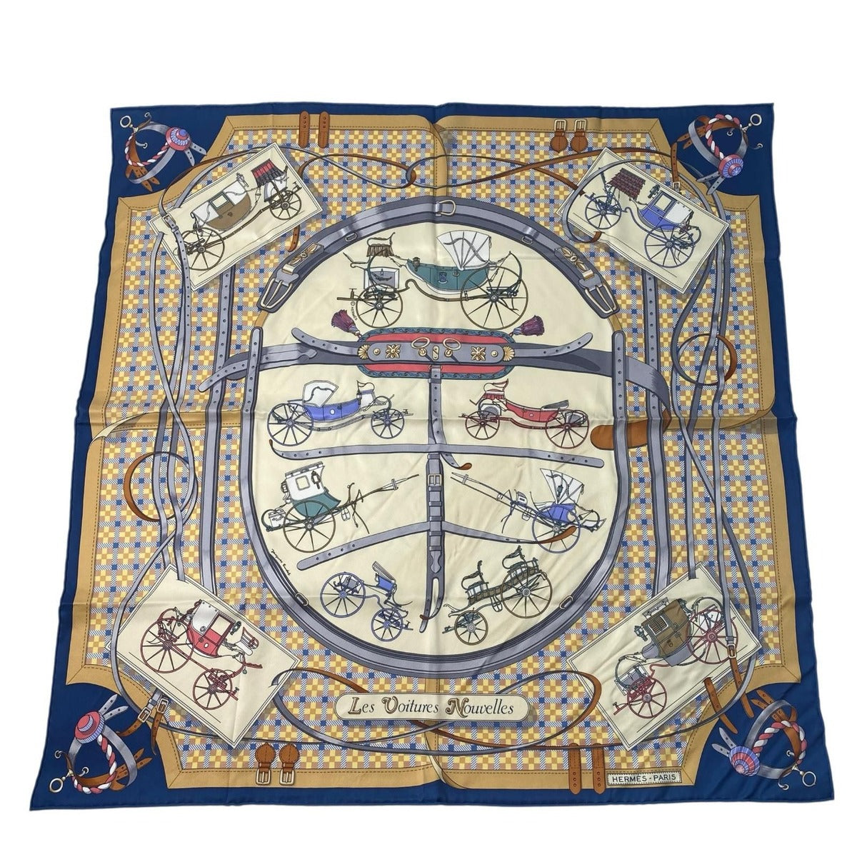 Hermes Scarf History of Carriages Carre 70 Silk