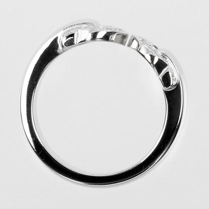 Cartier 2C Boucleuse 18kwhite Gold X Diamonds #8 Ladies 9.27g Ring