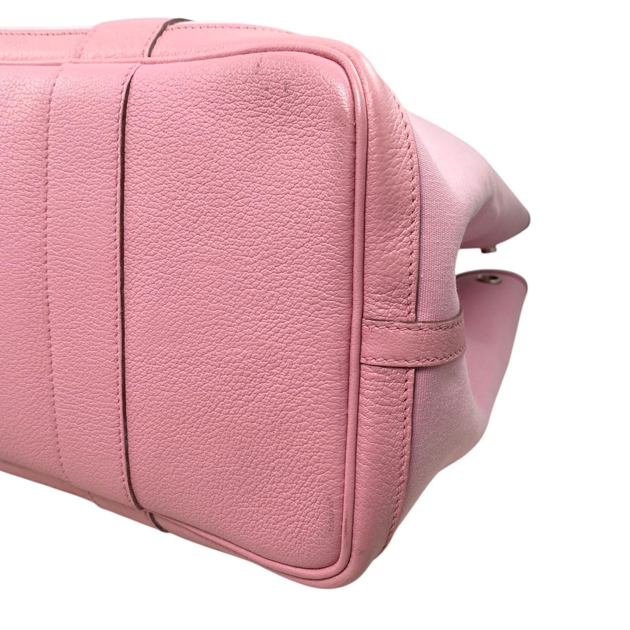 Hermes Tote Bag Garden Party PM Engraved □M Negonda Toile Offiche Pink Hermes