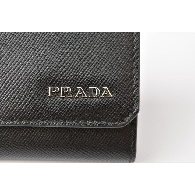 Prada Outlet Key Case Holder 2 M0025 Saffiano Corner Shape Push — view 3