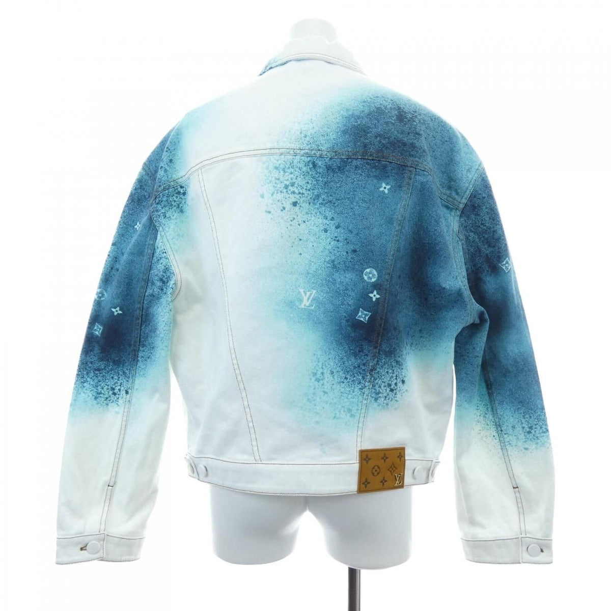 Louis Vuitton LV Spray Denim Jacket White Blue — view 2