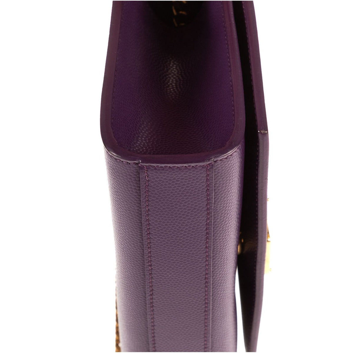 Saint Laurent Yves Kate Purple Grain de Poudre Leather — view 7