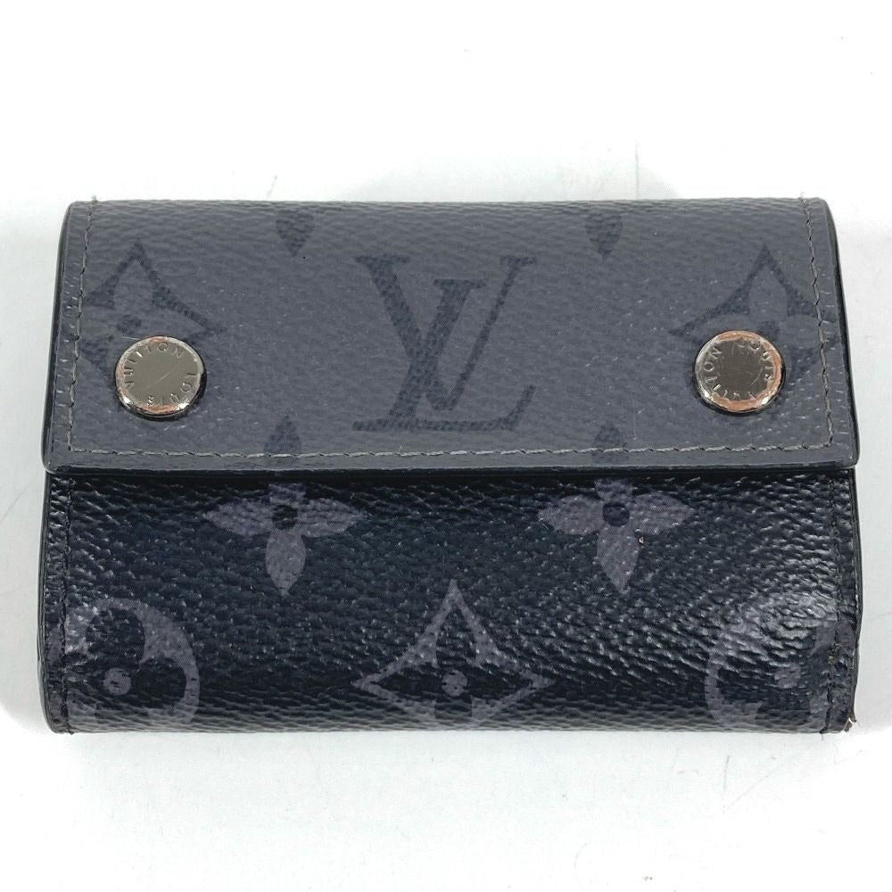 Louis Vuitton Trifold Wallet Discovery Compact Monogram Eclipse Black X Gray