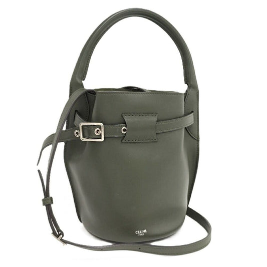Celine Shoulder Bag Leather Khaki