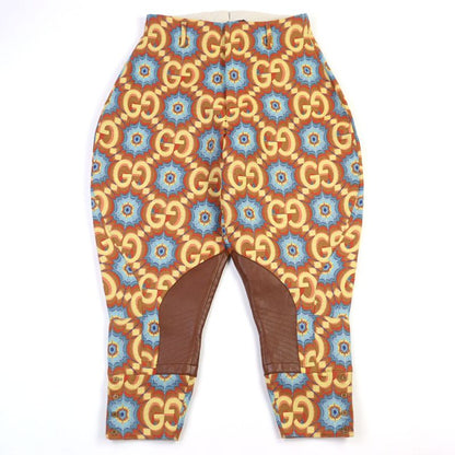 Gucci 675277 Z8asy GG Kaleidoscope Equestrian Inspired Lambleather Used Pants