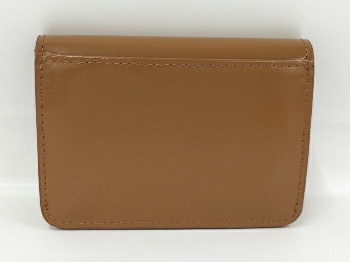 Celine Triomphe Card Case Leather Brown