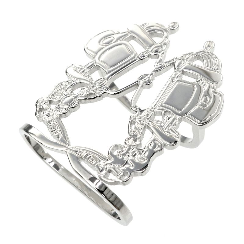 Hermes Scarf Ring 70 Brid De Gala Silver Color Small Accessories