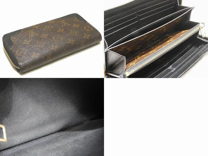 Louis Vuitton Zippy Wallet Long Wallet M61855 Monogram Retiro Noir Black Men's