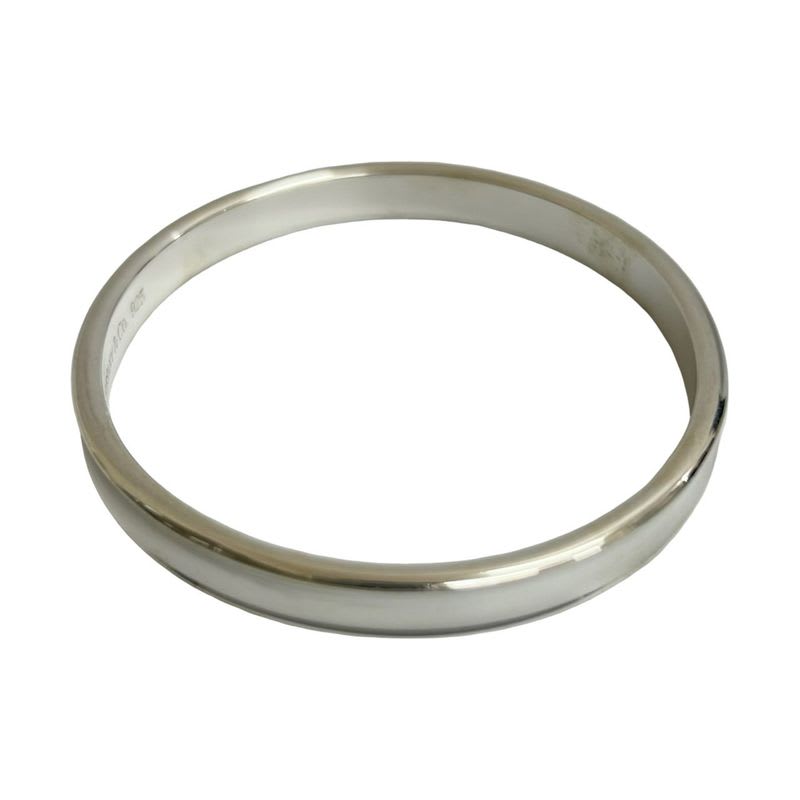 Tiffany & Co 1837 Narrow Bangle Logo Engraved Silver 925