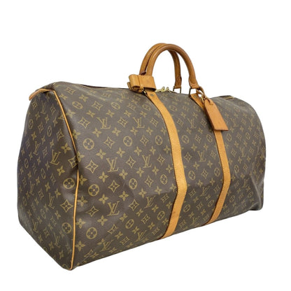 Louis Vuitton Boston Bag Monogram Keepall 60 Brown — view 2
